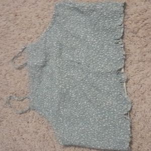 Greenish blue crop top